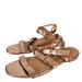 J. Crew Shoes | J. Crew Women's Rose Gold Metallic Double Ankle Strap Flat Leather Sandals 8 | Color: Gold | Size: 8