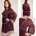 Anthropologie Dresses | Anthropologie Burgundy Beaded Balloon Sleeves Galene Embroidered Tunic Dress | Color: Purple/Red | Size: 14p