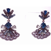 Anthropologie Jewelry | J.Crew Women's Iridescent Mulit Gemstone Fan Drop Earrings Nwot 89 | Color: Blue/Silver | Size: Os