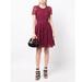 Burberry Dresses | Burberry Short Sleeve Lace Burgundy Mini Dress, Size 2 | Color: Red/Tan | Size: 2