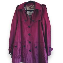 Burberry Jackets & Coats | Burberry Dark Crimson Rain Jacket With Hood | Color: Pink | Size: 12