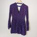 Free People Dresses | Free People Tegan Purple Floral Mini Dress Size 2 | Color: Blue/Purple | Size: 2