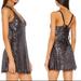 Free People Dresses | Free People Gold Rush Black Sequin Mini Dress | Color: Black/Silver | Size: M