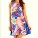 Lilly Pulitzer Dresses | Lilly Pulitzer Jackie Silk Shift Dress In Multi Off The Grid Engineered Xs Euc | Color: Blue/Pink | Size: Xs