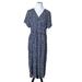 Madewell Dresses | Madewell Blue Floral Faux Wrap Maxi Dress | Color: Blue/Gray | Size: Xl