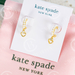 Kate Spade Jewelry | Kate Spade Shining Spade Pearl Huggies Earrings Nwt | Color: Gold/White | Size: Os