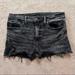 American Eagle Outfitters Shorts | American Eagle Outfitters Aeo Distressed Torn Hi-Rise Shortie Black Denim Shorts | Color: Black | Size: 34