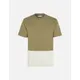 Men's Calvin Klein Colour Block Crew Neck T-Shirt OH7 Delta Green - Size: 44/Regular