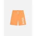 BOSS Boy's Boys Orange Logo Swimming Shorts - Size: 10 years