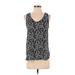 Ann Taylor LOFT Sleeveless T-Shirt: Black Tops - Women's Size Small Petite