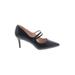 Journee Collection Heels: Slip-on Stiletto Work Black Print Shoes - Women's Size 11 - Pointed Toe