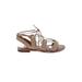 Franco Sarto Sandals: Tan Solid Shoes - Women's Size 7 1/2 - Open Toe