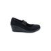 Skechers Wedges: Black Print Shoes - Women's Size 11 - Round Toe