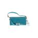 Divina Firenze Leather Satchel: Embossed Teal Print Bags