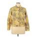 Christopher & Banks Jacket: Short Yellow Jackets & Outerwear - Women's Size X-Large
