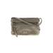 Fossil Leather Crossbody Bag: Pebbled Gray Solid Bags