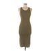 Rachel Zoe Casual Dress - Bodycon: Tan Solid Dresses - Women's Size Medium