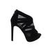 Mix No. 6 Heels: Black Print Shoes - Women's Size 6 - Peep Toe