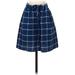 Draper James Casual Skirt: Blue Plaid Bottoms - Women's Size Small