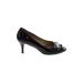 MICHAEL Michael Kors Heels: Slip-on Stilleto Cocktail Black Solid Shoes - Women's Size 9 - Peep Toe