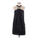 Alexia Admor Casual Dress - Shift High Neck Sleeveless: Black Solid Dresses - Women's Size Medium