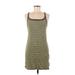 Old Navy Casual Dress - Sheath Scoop Neck Sleeveless: Green Stripes Dresses - Women's Size Medium