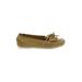 Minnetonka Flats: Slip On Platform Casual Tan Solid Shoes - Women's Size 9 - Almond Toe