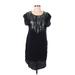 Trina Turk Casual Dress - Shift: Black Acid Wash Print Dresses - Women's Size 4