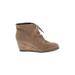 Steve Madden Wedges: Tan Print Shoes - Women's Size 8 1/2 - Round Toe