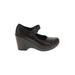Dansko Wedges: Brown Print Shoes - Women's Size 40 - Round Toe