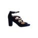 Unisa Heels: Blue Solid Shoes - Women's Size 9 1/2 - Open Toe