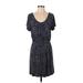 Gap Casual Dress Scoop Neck Short sleeves: Blue Dresses - Women's Size Small