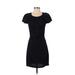 Isabel Marant Casual Dress - Sheath Scoop Neck Short sleeves: Black Solid Dresses - Women's Size Small