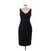 The Limited Casual Dress - Party V Neck Sleeveless: Black Print Dresses - Women's Size 6