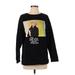 Zara Sweatshirt: Black Print Tops - Women's Size Small