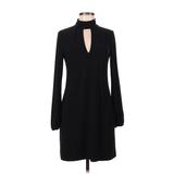 White House Black Market Cocktail Dress - Sweater Dress Turtleneck Long Sleeve: Black Dresses - Women's Size 6