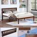 Wood Platform Bed Frame with Headboard, Minimalism Rustic Wood Slat Support Bed, Easy Assembly, No Box Spring Needed