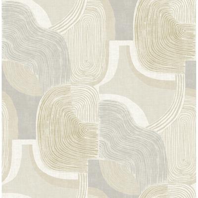 A-Street Prints Hollace Honey Geometric Wallpaper