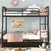 Full XL Over Queen Metal Bunk Bed w/2 Drawers&Safety Guardrails,Black