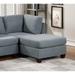 U-Sectional Modular Sectional Couch Grey Linen Like Fabric 2x Corner Wedge 2x Armless Chairs and 2x Ottomans