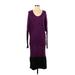 Kensie Casual Dress - Sweater Dress: Purple Dresses - Women's Size Medium