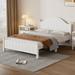 Full Size Concise Style Black Solid Wood Platform Bed Frame, White