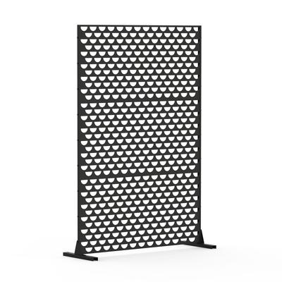 Metal Privacy Screens & Panels with Free Standing, Semi-Circular Shape