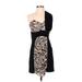 GUESS by Marciano Casual Dress - Mini Strapless Sleeveless: Black Print Dresses - New - Women's Size Small