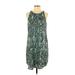 Trouve Casual Dress - Shift: Green Snake Print Dresses - Women's Size Small