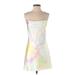 Zara Cocktail Dress - A-Line: White Print Dresses - New - Women's Size Small