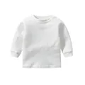 Baby T-shirt Baby Cotton T Shirts Long Sleeve White T Shirt for Baby Girls Baby Boys Newborn Baby