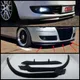 For VW Volkswagen Polo 9N CUPRA R Front Bumper Lip Universal 3pcs Diffuser Black Bumper Lip Spoiler