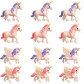 12Pcs MiniUnicorn Lovely Flying Horse Unicorn Figurine Unicorn Cake Toppers Figurines Birthday