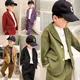 Newborn Baby Boys Jacket Pants Necklace 3PS Photograph Suit Children Wedding Performance Party Dress